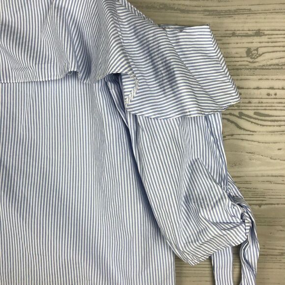 Topshop stripe cold shoulder blouse - Picture 5 of 5